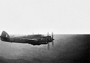 RAAF DAP Beaufighter 22Sqn A8 56 Over Water Morotai Is NEI 45